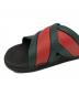 中古・古着 GUCCI (グッチ) ウェブスライドサンダル ブラック サイズ:38：21000円