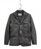 renoma HOMMEレノマオム）の古着「ラムレザーテーラートジャケット」｜ブラック