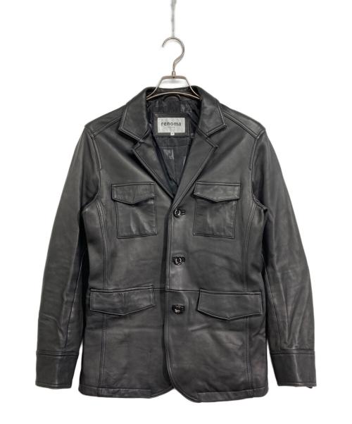 renoma HOMME（レノマオム）renoma HOMME (レノマオム) ラムレザーテーラートジャケット ブラック サイズ:Mの古着・服飾アイテム