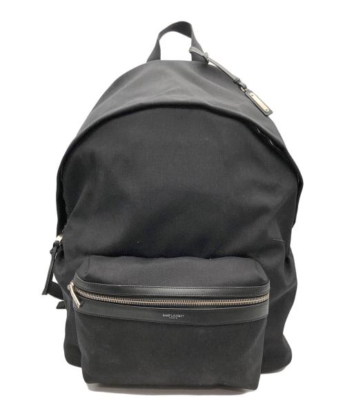 Saint Laurent Paris（サンローランパリ）Saint Laurent Paris (サンローランパリ) シティサンローラン キャンバスレザーリュックサック ブラックの古着・服飾アイテム