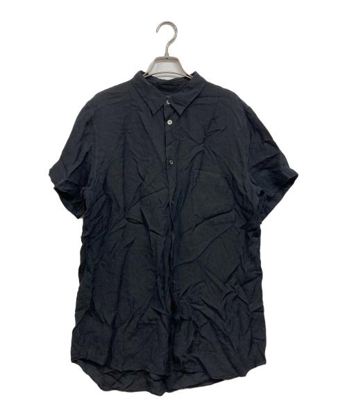 BLACK COMME des GARCONS（ブラックコムデギャルソン）BLACK COMME des GARCONS (ブラック コムデギャルソン) Cupro Shortsleeve Shirt ブラック サイズ:XLの古着・服飾アイテム