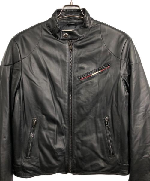 BALLY（バリー）BALLY (バリー) シングルライダースジャケット ブラック サイズ:Sの古着・服飾アイテム