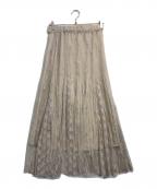 IENAイエナ）の古着「トリミングレーススカート」｜ベージュ