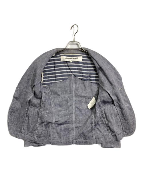 JUNYA WATANABE COMME des GARCONS（(ジュンヤワタナベ コムデギャルソン）JUNYA WATANABE COMME des GARCONS ((ジュンヤワタナベ コムデギャルソン) リネンジャケット ブルー サイズ:XSの古着・服飾アイテム