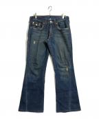 TRUE RELIGIONトゥルー レリジョン）の古着「JOEYフレアデニムパンツ」｜インディゴ