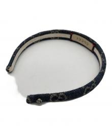 GUCCI（グッチ）の古着「エコウォッシュドデニムヘアバンド」｜ネイビー