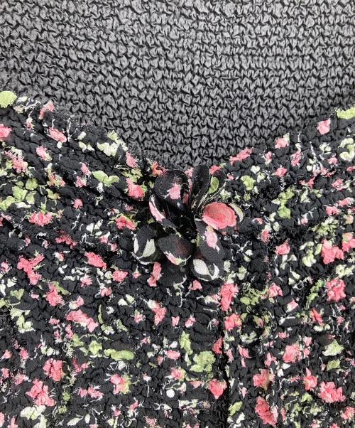 NOKO-PLEATS（ノコプリーツ）NOKO-PLEATS (ノコプリーツ) 花柄ブラウス ブラック サイズ:40の古着・服飾アイテム