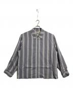 CALEEキャリー）の古着「VINTAGE TYPE OMBRE STRIPE SWING TOP（ヴィンテージ　タイプ　オンブレ　ストライプ　スイング　トップ）」｜グレー