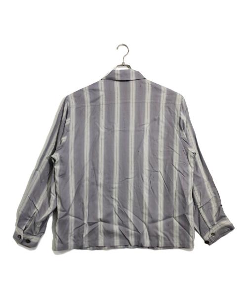 CALEE（キャリー）CALEE (キャリー) VINTAGE TYPE OMBRE STRIPE SWING TOP（ヴィンテージ　タイプ　オンブレ　ストライプ　スイング　トップ） グレー サイズ:XLの古着・服飾アイテム