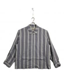 CALEE（キャリー）の古着「VINTAGE TYPE OMBRE STRIPE SWING TOP」｜グレー