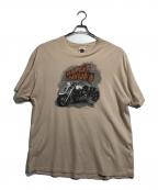 HARLEY-DAVIDSON×Hanesハーレーダビッドソン×ヘインズ）の古着「Tシャツ」｜ベージュ