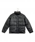 uaboniユアボニ）の古着「レザーダウンジャケット」｜ブラック