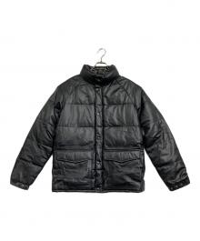 uaboni（ユアボニ）の古着「レザーダウンジャケット」｜ブラック