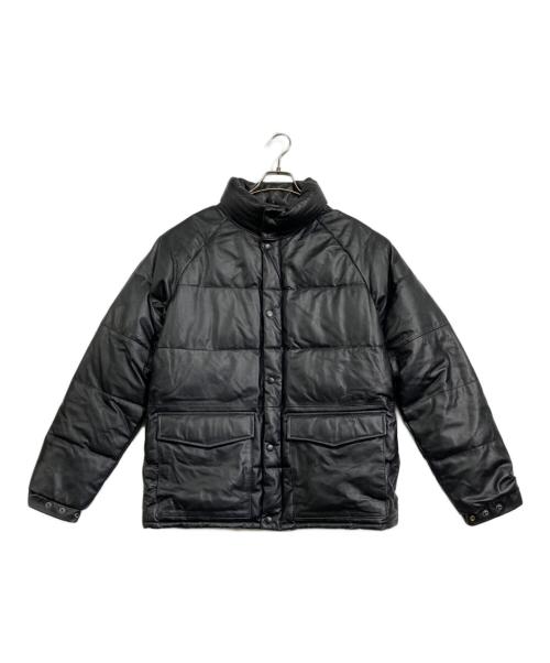 uaboni（ユアボニ）uaboni (ユアボニ) レザーダウンジャケット ブラック サイズ:48の古着・服飾アイテム
