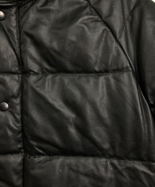 uaboni（ユアボニ）uaboni (ユアボニ) レザーダウンジャケット ブラック サイズ:48の古着・服飾アイテム