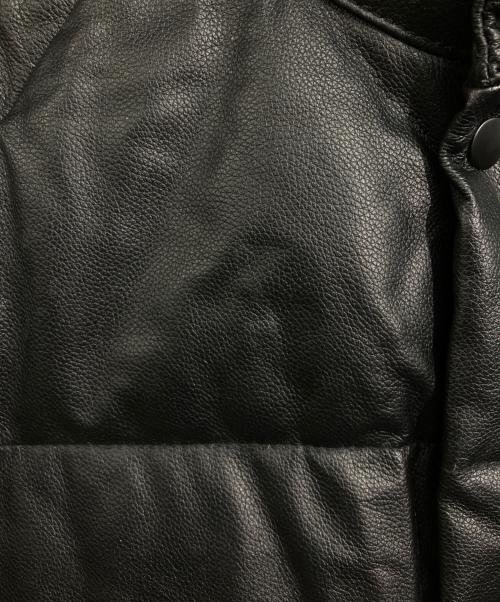 uaboni（ユアボニ）uaboni (ユアボニ) レザーダウンジャケット ブラック サイズ:48の古着・服飾アイテム