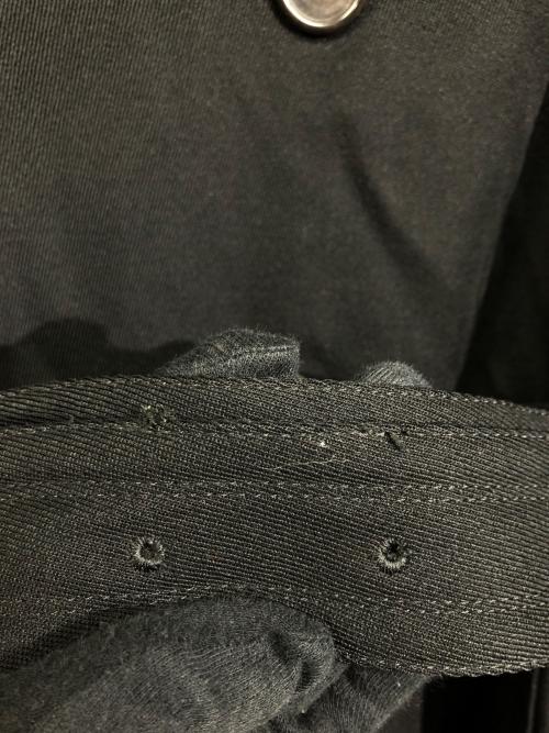 LITHIUM HOMME（リチウムオム・ファム）LITHIUM HOMME (リチウムオム・ファム) WOOL GABARDINE OVERSIZED MAXI TRENCH COAT ブラック サイズ:46の古着・服飾アイテム