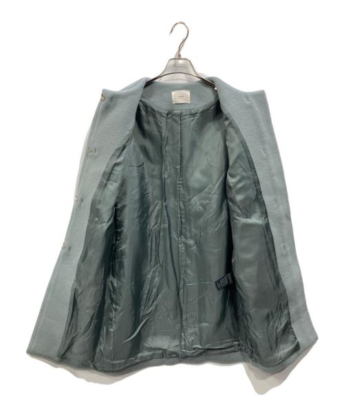 IENA（イエナ）IENA (イエナ) ラムウールノーカラーコート ブルー サイズ:38の古着・服飾アイテム