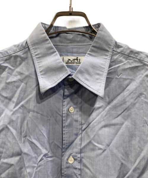 HERMES（エルメス）HERMES (エルメス) セリエボタンドレスシャツ ブルー サイズ:43/17の古着・服飾アイテム