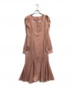 Rose Museロゼミューズ）の古着「decollete belted mermaid one-piece」｜ピンク