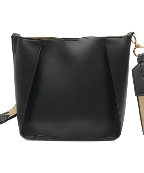 STELLA McCARTNEY（ステラマッカートニー）STELLA McCARTNEY (ステラマッカートニー) ロゴ スクエア クロスボディ バッグ ブラックの古着・服飾アイテム