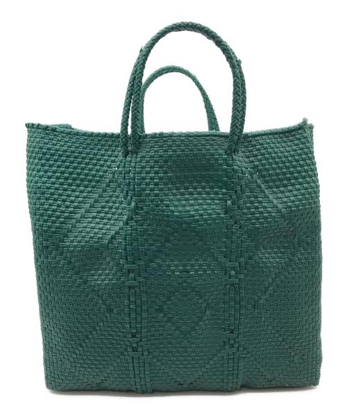OJO DE MEX（オホデメックス）OJO DE MEX (オホデメックス) Plastico CAGO Tote Cube グリーンの古着・服飾アイテム