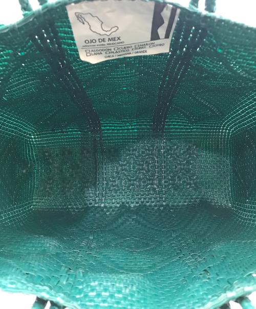 OJO DE MEX（オホデメックス）OJO DE MEX (オホデメックス) Plastico CAGO Tote Cube グリーンの古着・服飾アイテム