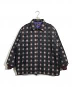 Needlesニードルズ）の古着「Coach Jacke Ombre Plaid Jq」｜パープル×ブラック