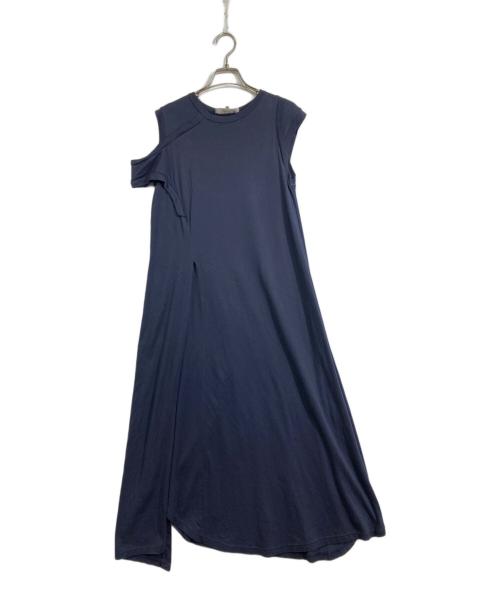ENFOLD（エンフォルド）ENFOLD (エンフォルド) アシンメトリーノースリーブワンピース ネイビー サイズ:38の古着・服飾アイテム