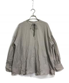 中古・古着通販】yori (ヨリ) ショートパフギャザーブラウス ネイビー