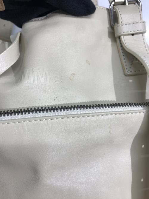 MM6 Maison Margiela（エムエムシックスメゾンマルジェラ）MM6 Maison Margiela (エムエムシックス メゾンマルジェラ) レザートートバッグ ベージュの古着・服飾アイテム