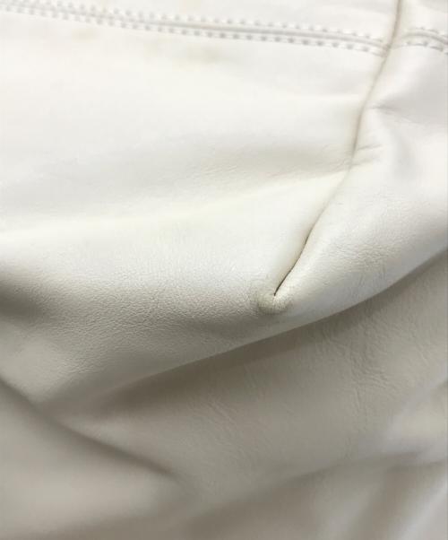 MM6 Maison Margiela（エムエムシックスメゾンマルジェラ）MM6 Maison Margiela (エムエムシックス メゾンマルジェラ) レザートートバッグ ベージュの古着・服飾アイテム