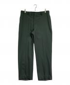 DPSCディーピーエスシー）の古着「POLYESTER WOOL TROUSERS」｜グリーン
