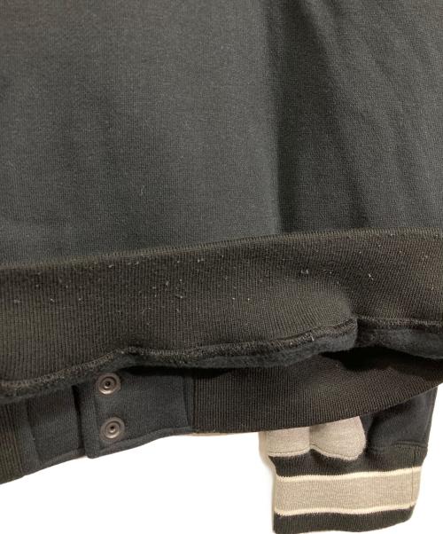 BAPE BY A BATHING APE（ベイプバイアベイシングエイプ）BAPE BY A BATHING APE (ベイプバイアベイシングエイプ) スナップボタンスウェットワッペンスタジャン ブラック サイズ:XLの古着・服飾アイテム