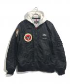 ALPHA×シン・仮面ライダーアルファ×シンカメンライダー）の古着「L-2B NATUSジャケット」｜ホワイト×ブラック