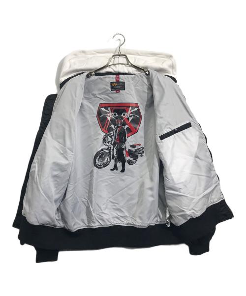 ALPHA（アルファ）ALPHA (アルファ) シン・仮面ライダー (シンカメンライダー) L-2B NATUSジャケット ホワイト×ブラック サイズ:XXLの古着・服飾アイテム