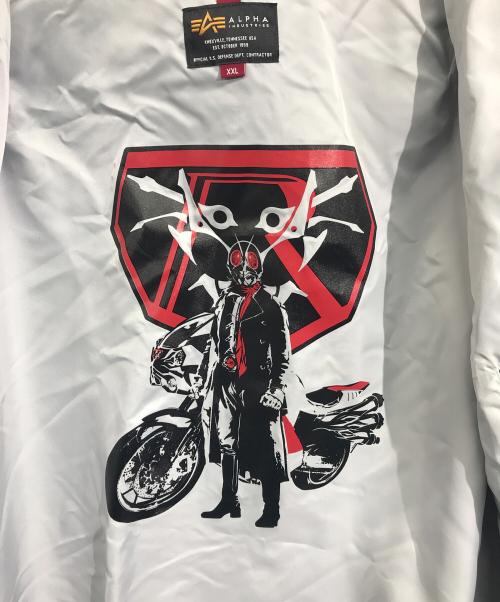 ALPHA（アルファ）ALPHA (アルファ) シン・仮面ライダー (シンカメンライダー) L-2B NATUSジャケット ホワイト×ブラック サイズ:XXLの古着・服飾アイテム
