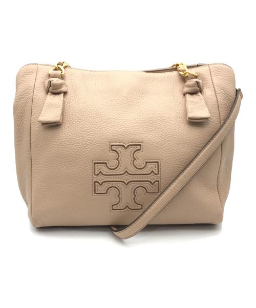 TORY BURCH（トリーバーチ）TORY BURCH (トリーバーチ) 2WAYバッグ ピンクベージュの古着・服飾アイテム