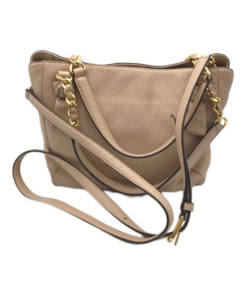 TORY BURCH（トリーバーチ）TORY BURCH (トリーバーチ) 2WAYバッグ ピンクベージュの古着・服飾アイテム