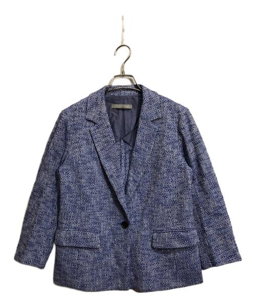 theory luxe（セオリーリュクス）theory luxe (セオリーリュクス) ツイードテーラードジャケット ブルー サイズ:42の古着・服飾アイテム