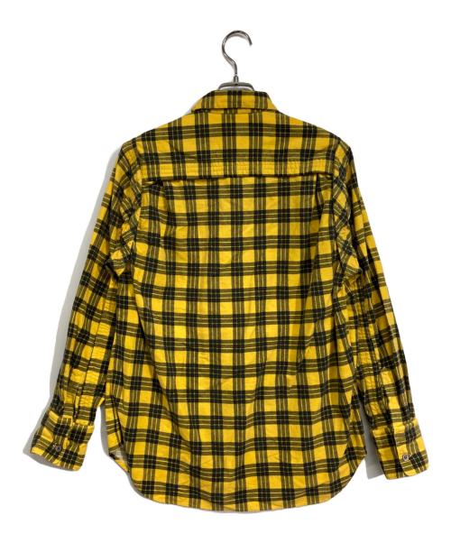COMME des GARCONS HOMME PLUS（コムデギャルソンオムプリュス）COMME des GARCONS HOMME PLUS (コムデギャルソンオムプリュス) コットンフランネル チェックインサイドアウトフライフロントシャツ イエロー サイズ:記載なし(実寸サイズをご確認ください)の古着・服飾アイテム