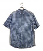 stussyステューシー）の古着「インド綿半袖チェックシャツ」｜ブルー