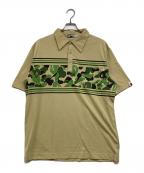 A BATHING APEア ベイシング エイプ）の古着「オールドエイプカモフラ半袖ポロシャツ」｜グリーン