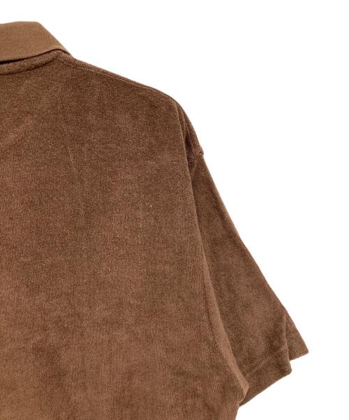 A BATHING APE（ア ベイシング エイプ）A BATHING APE (ア ベイシング エイプ) オールドパイル地ポロシャツ ブラウン サイズ:XLの古着・服飾アイテム