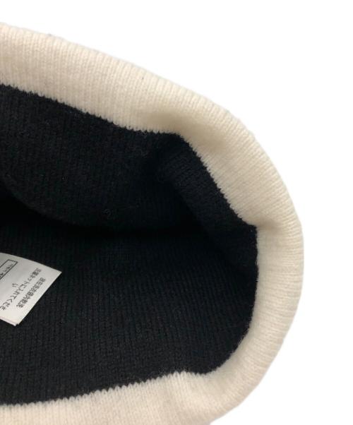 BURBERRY LONDON（バーバリーロンドン）BURBERRY LONDON (バーバリーロンドン) MH CORE CASHMERE BEANIE ブラック×ホワイトの古着・服飾アイテム