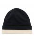 BURBERRY LONDON (バーバリーロンドン) MH CORE CASHMERE BEANIE ブラック×ホワイト：15000円