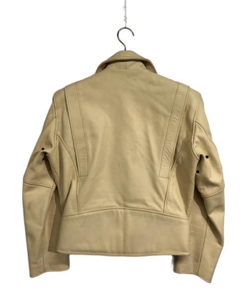 MORGAN PRODUCTIONS（モーガン プロダクションズ）MORGAN PRODUCTIONS (モーガン プロダクションズ) ライダースジャケット ベージュ サイズ:36の古着・服飾アイテム
