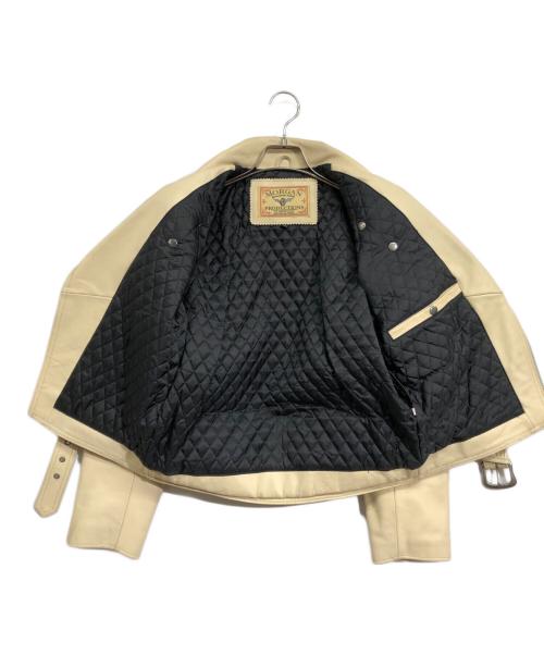MORGAN PRODUCTIONS（モーガン プロダクションズ）MORGAN PRODUCTIONS (モーガン プロダクションズ) ライダースジャケット ベージュ サイズ:36の古着・服飾アイテム