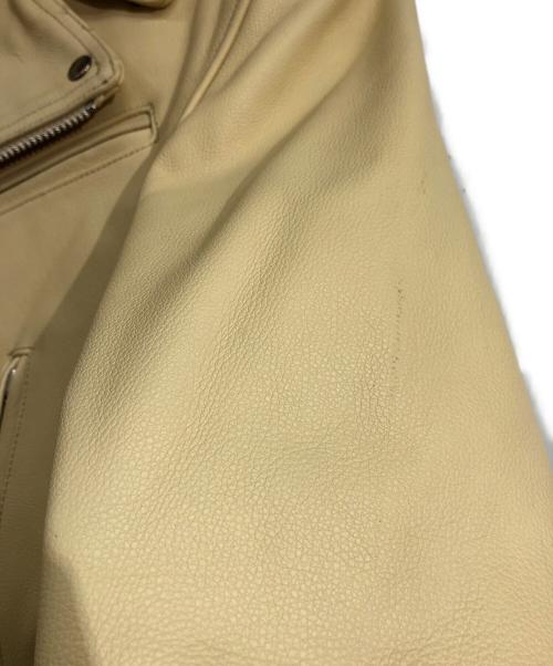 MORGAN PRODUCTIONS（モーガン プロダクションズ）MORGAN PRODUCTIONS (モーガン プロダクションズ) ライダースジャケット ベージュ サイズ:36の古着・服飾アイテム