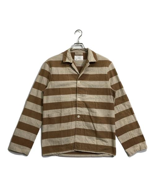 WAREHOUSE（ウエアハウス）WAREHOUSE (ウエアハウス) ブラウン プリズンジャケット ベージュ×ブラウン サイズ:40の古着・服飾アイテム
